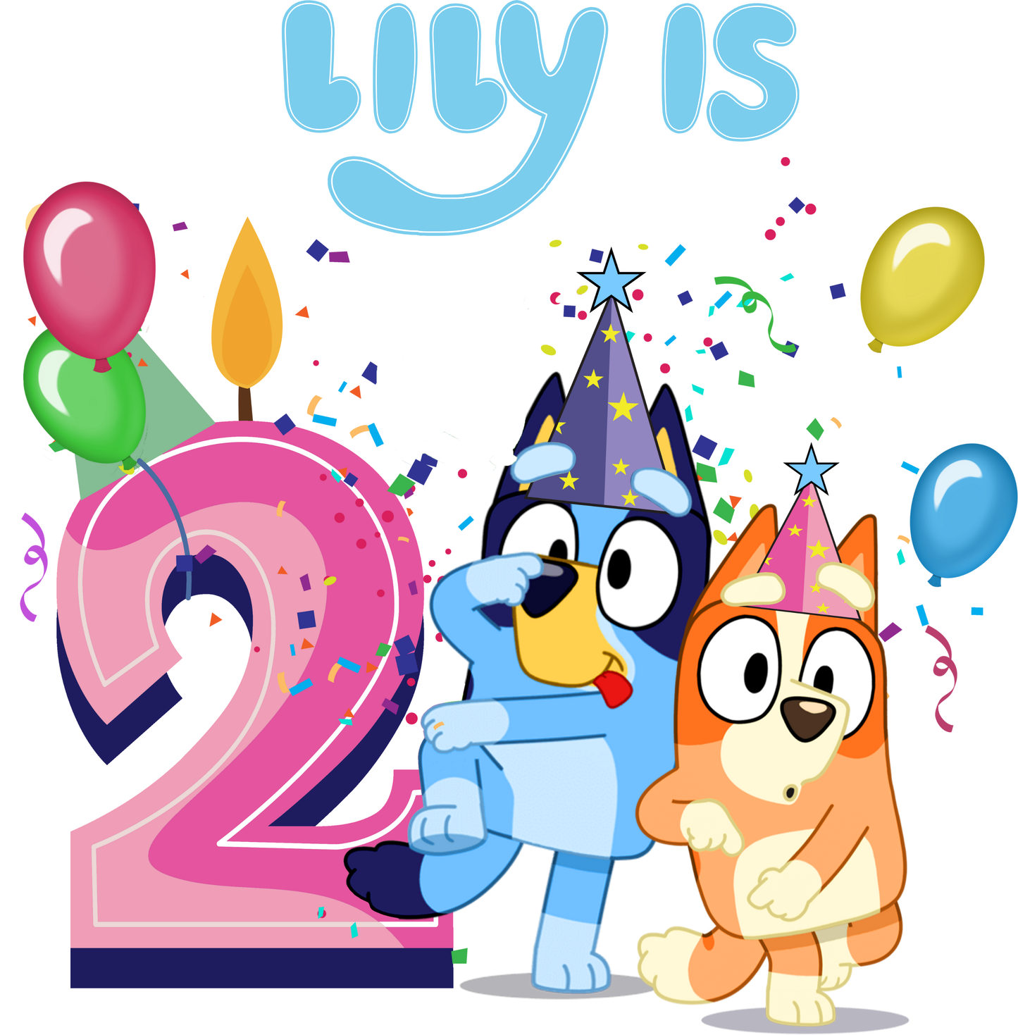 Personalised Bluey Birthday T-shirt