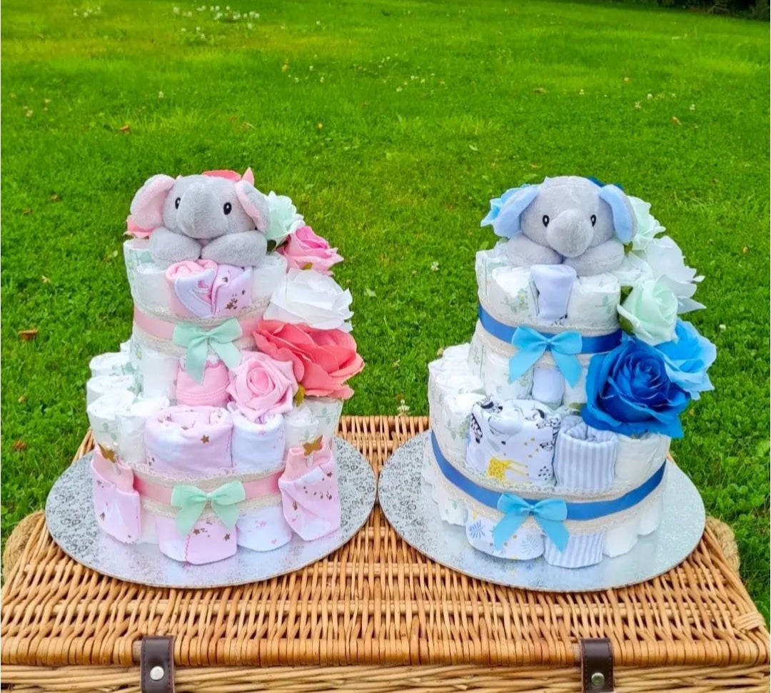2 Tier Nappy Cake