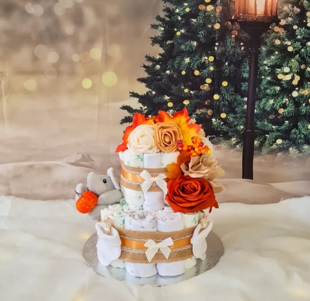 2 Tier Nappy Cake