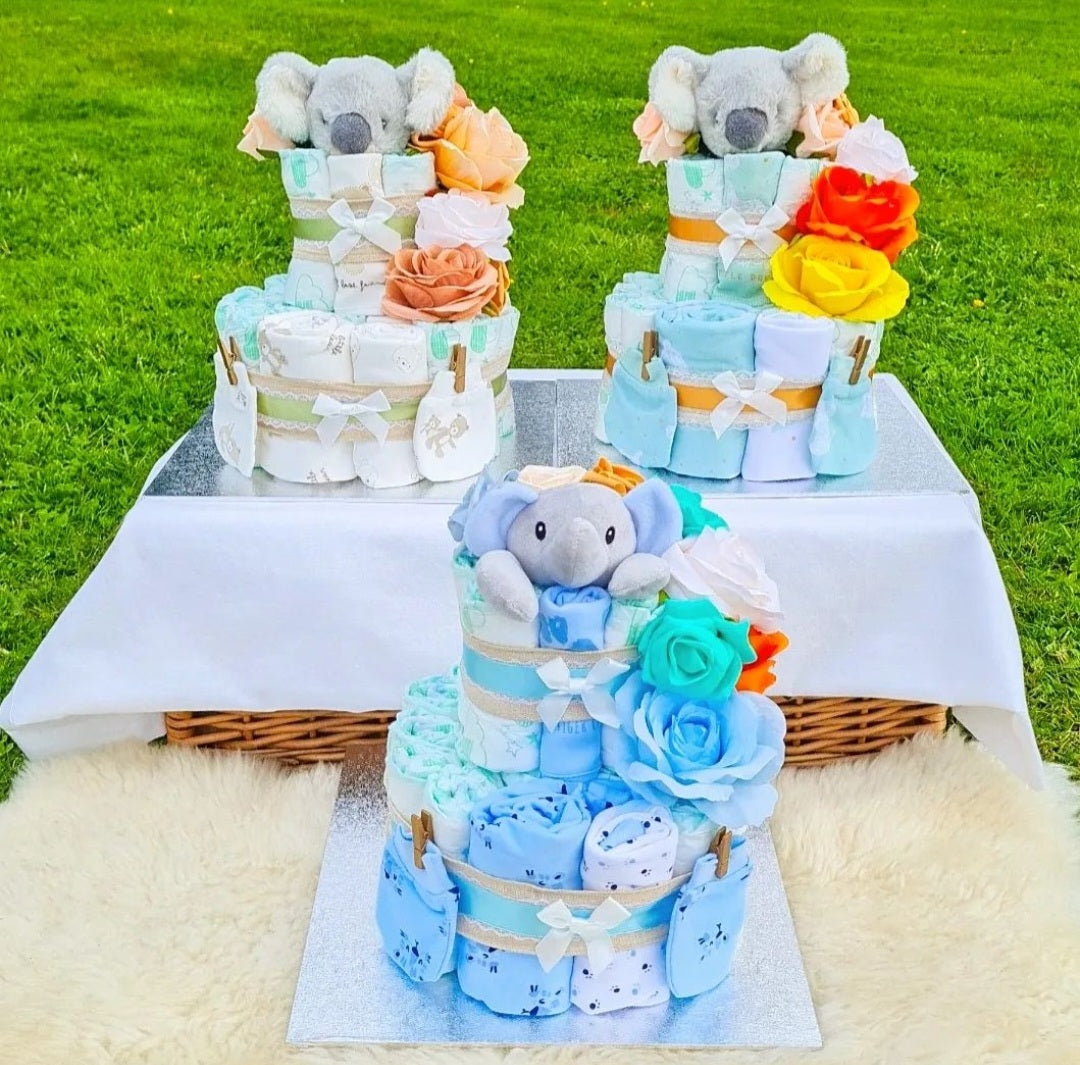 2 Tier Nappy Cake