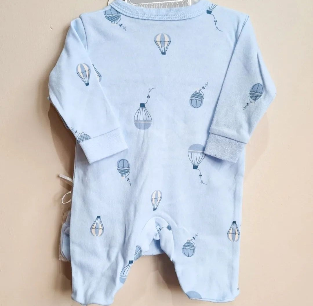 Blue Hot Air Balloon 5 piece Baby Set