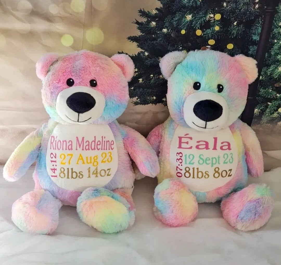 Personalised Rainbow Bear