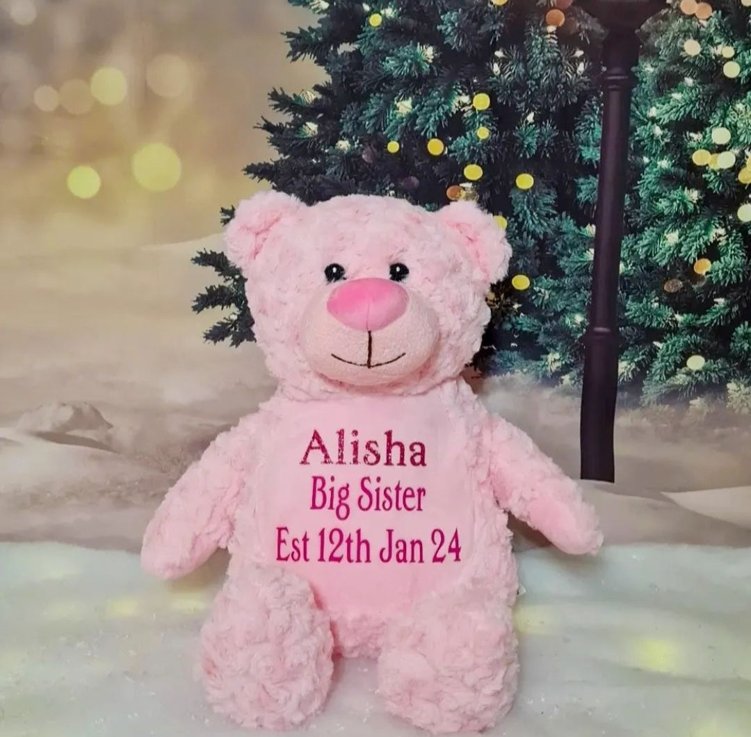 Personalised Pink Bear
