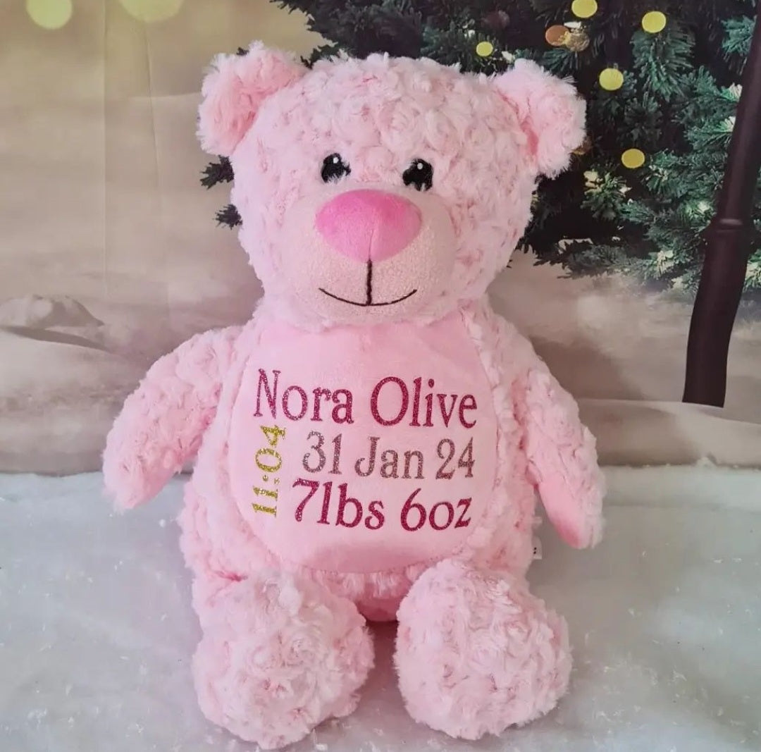 Personalised Pink Bear