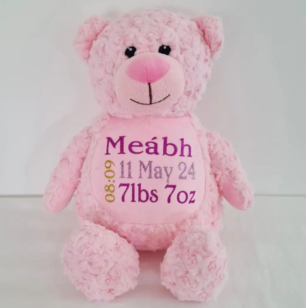 Personalised Pink Bear