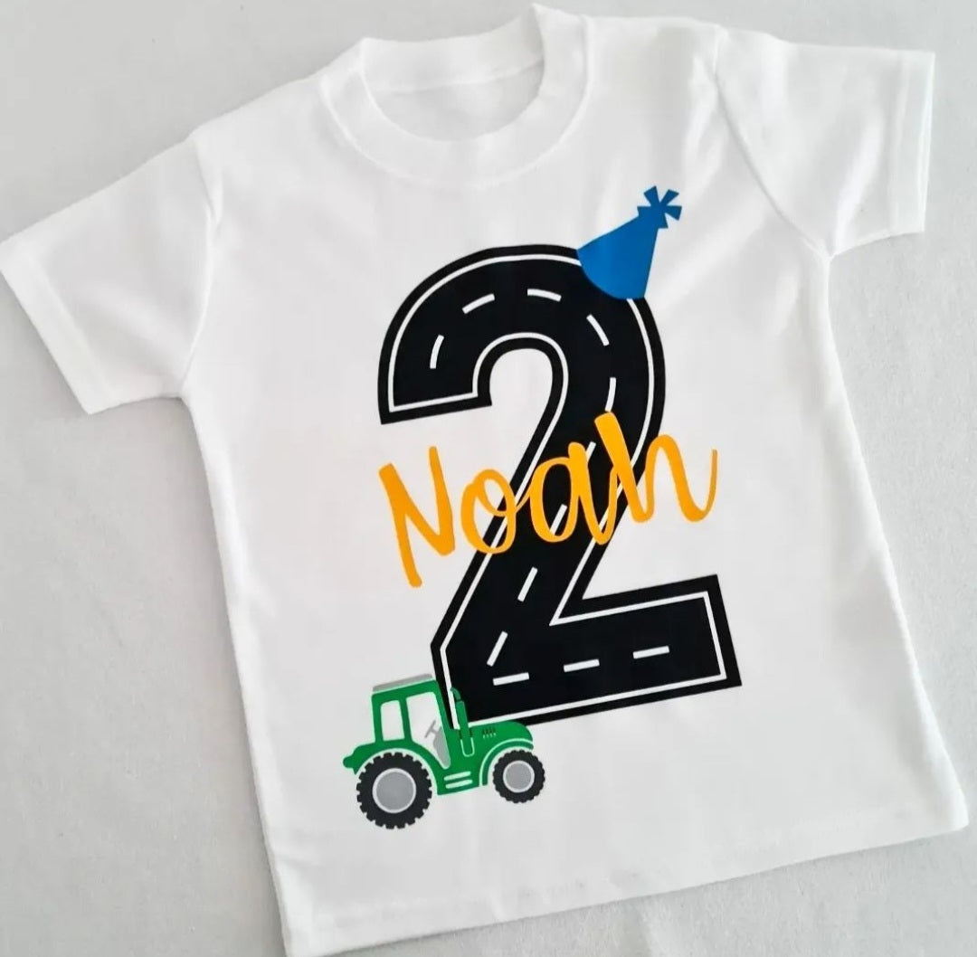 Personalised Vehicle Birthday T-shirt