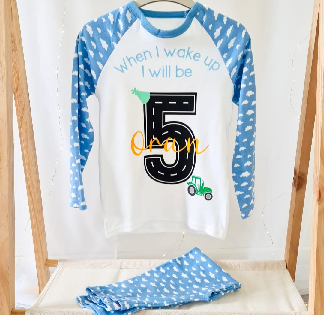 Personalised Vehicle Birthday PJ's