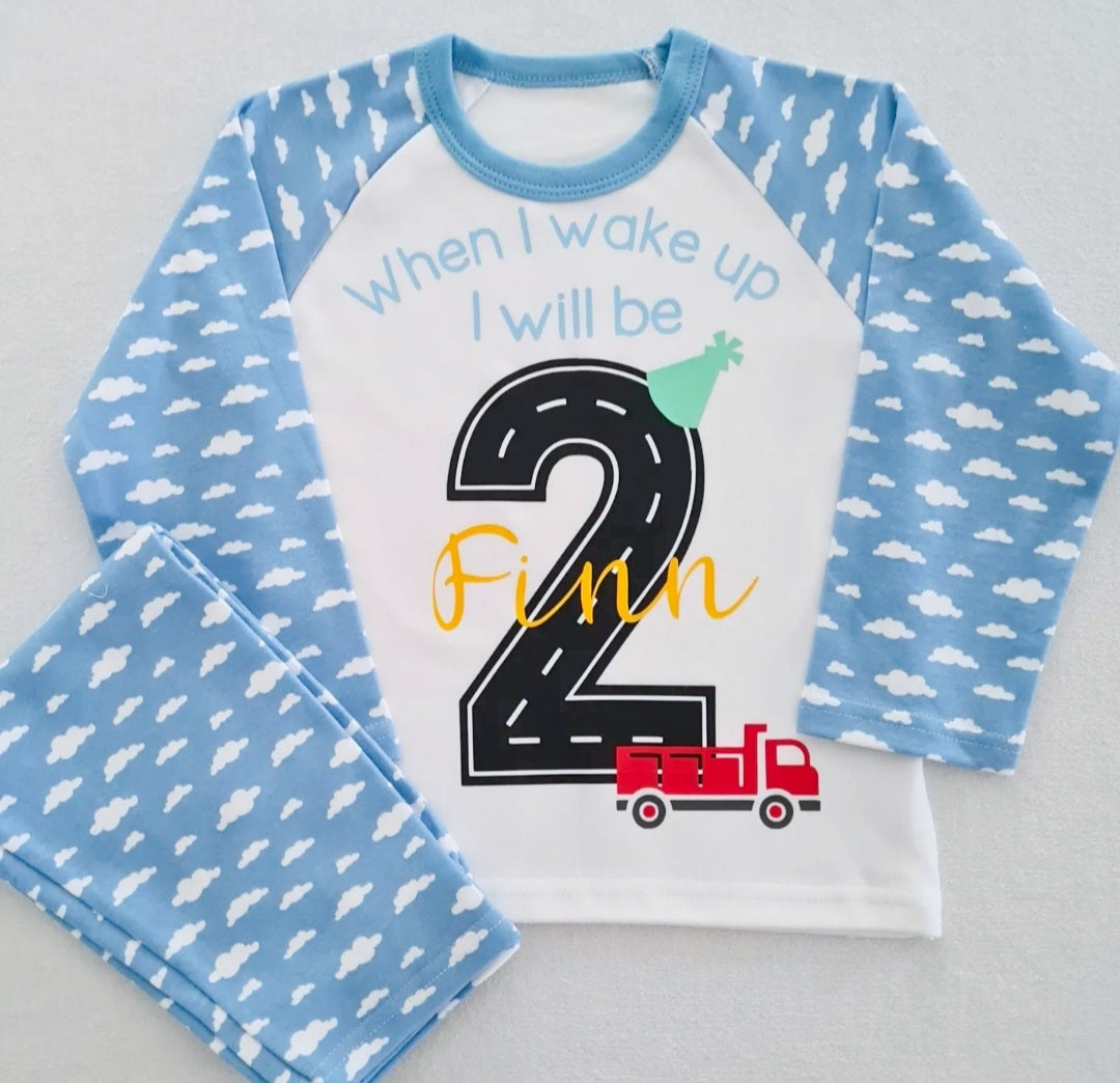 Personalised Vehicle Birthday PJ's