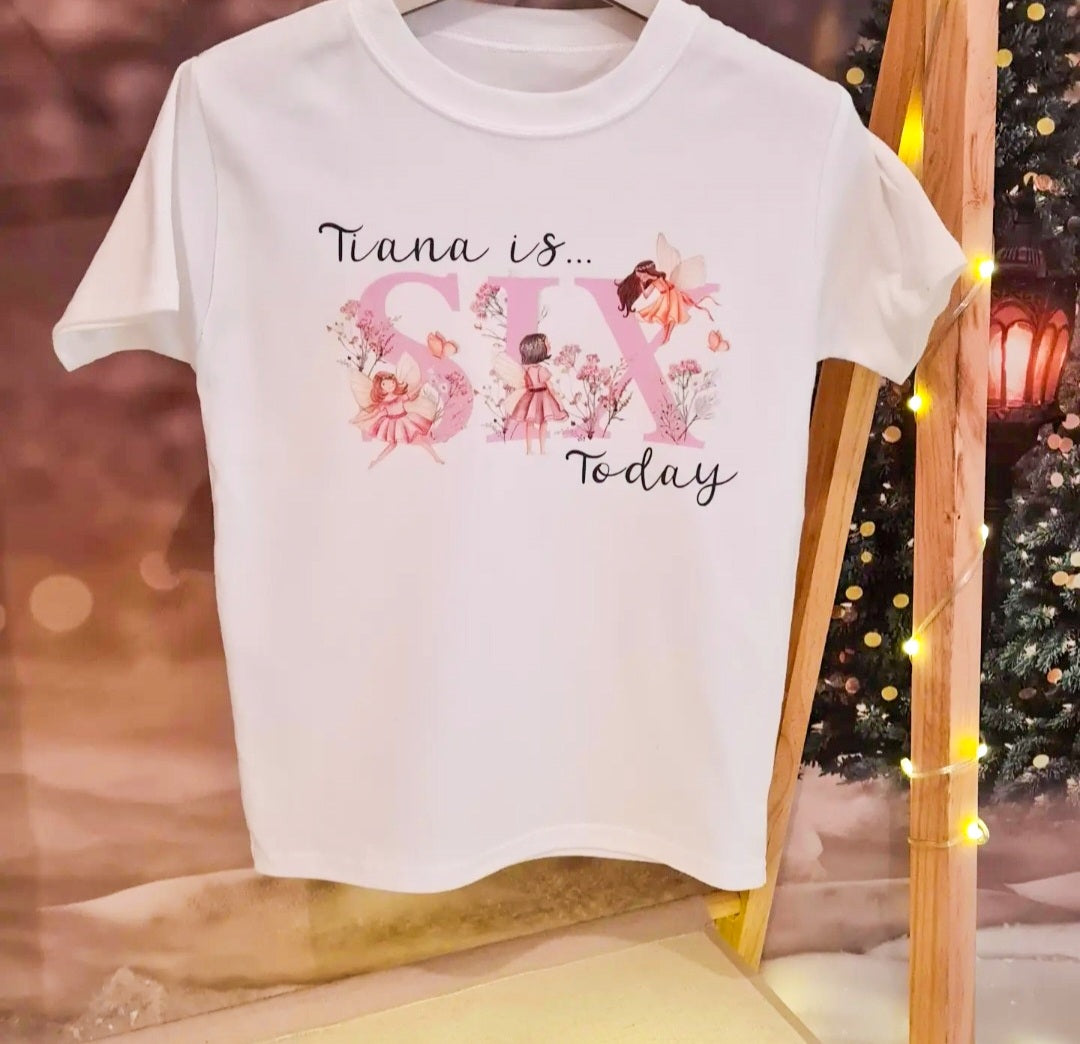 Personalised Fairy Birthday T-shirt