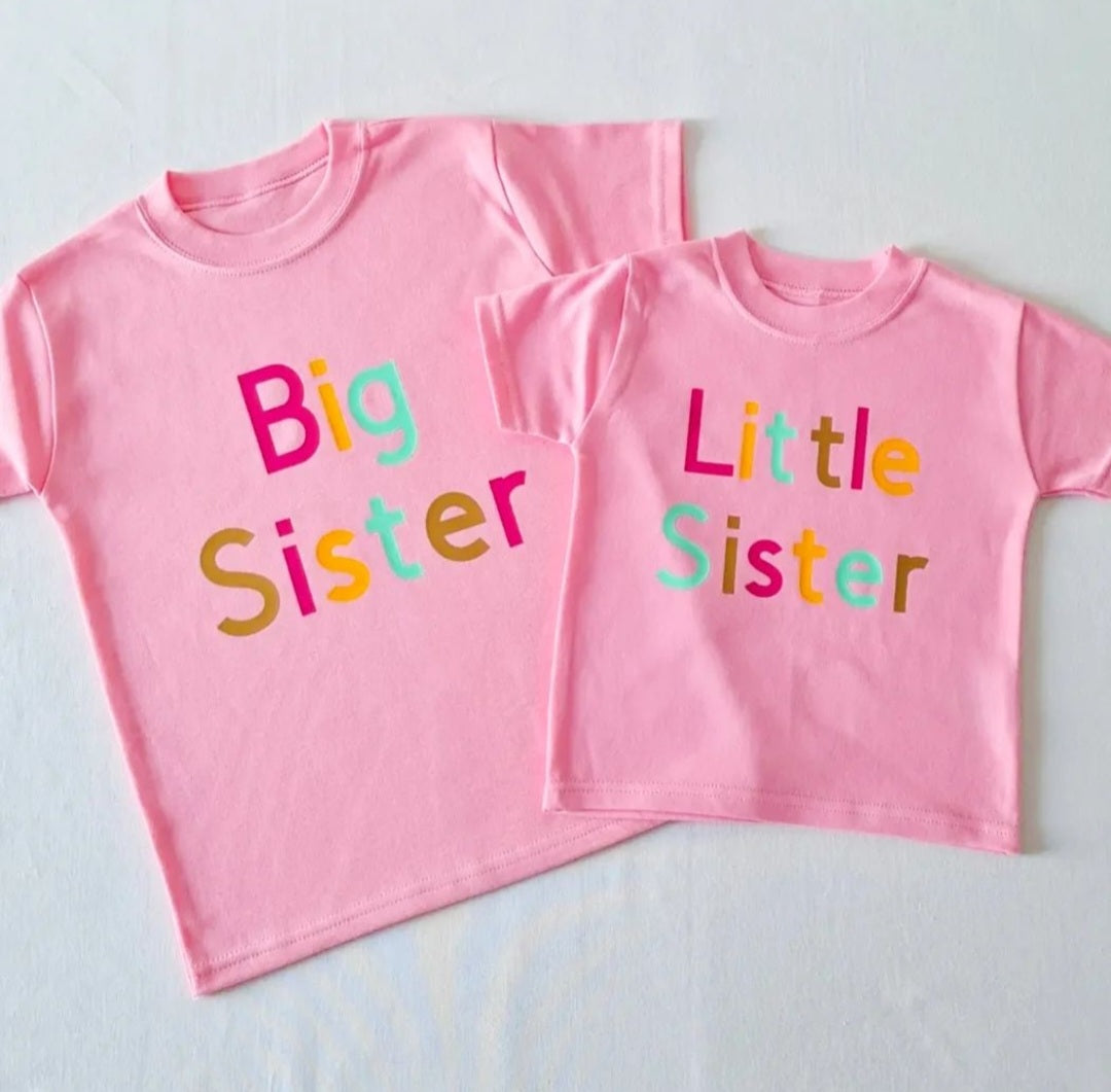Girls Short Sleeve Matching Relation T-Shirt