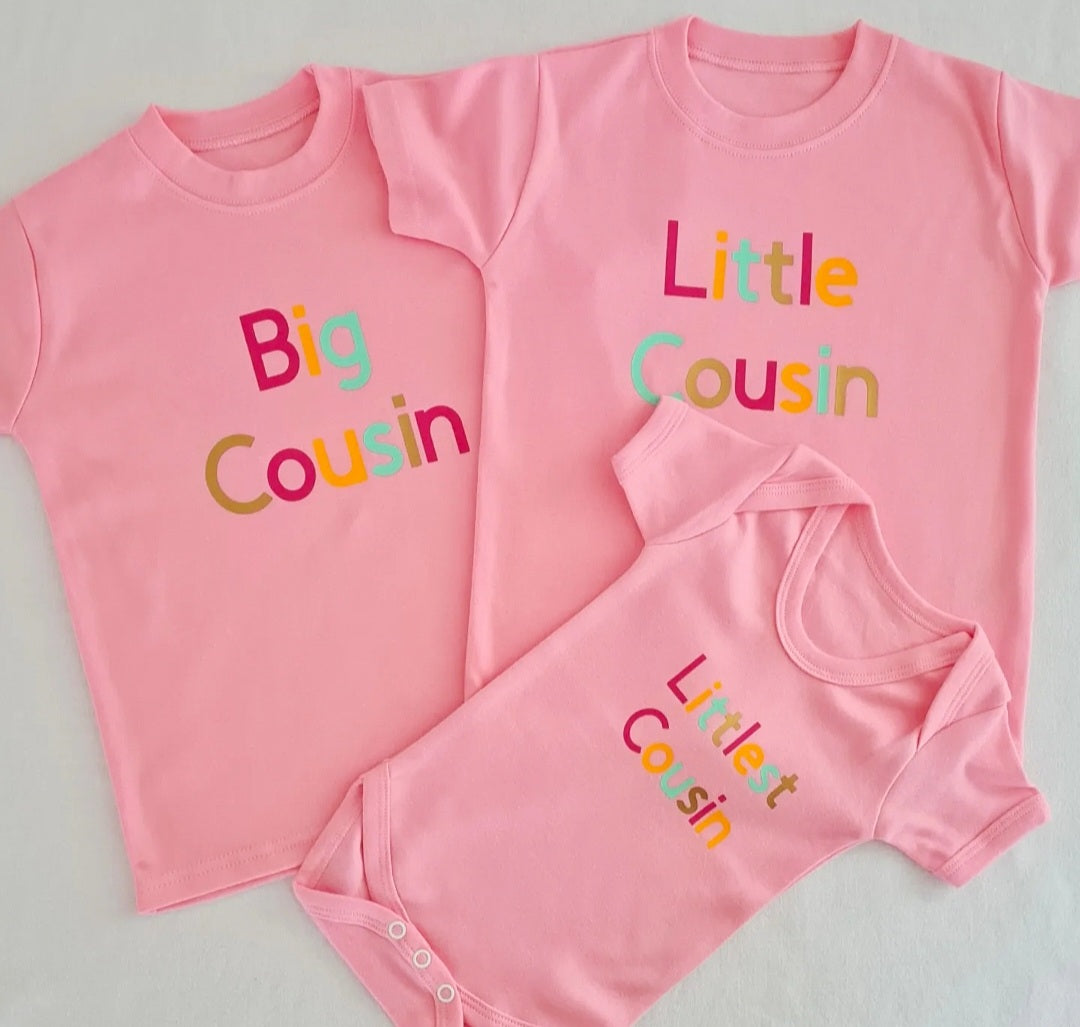 Girls Short Sleeve Matching Relation T-Shirt