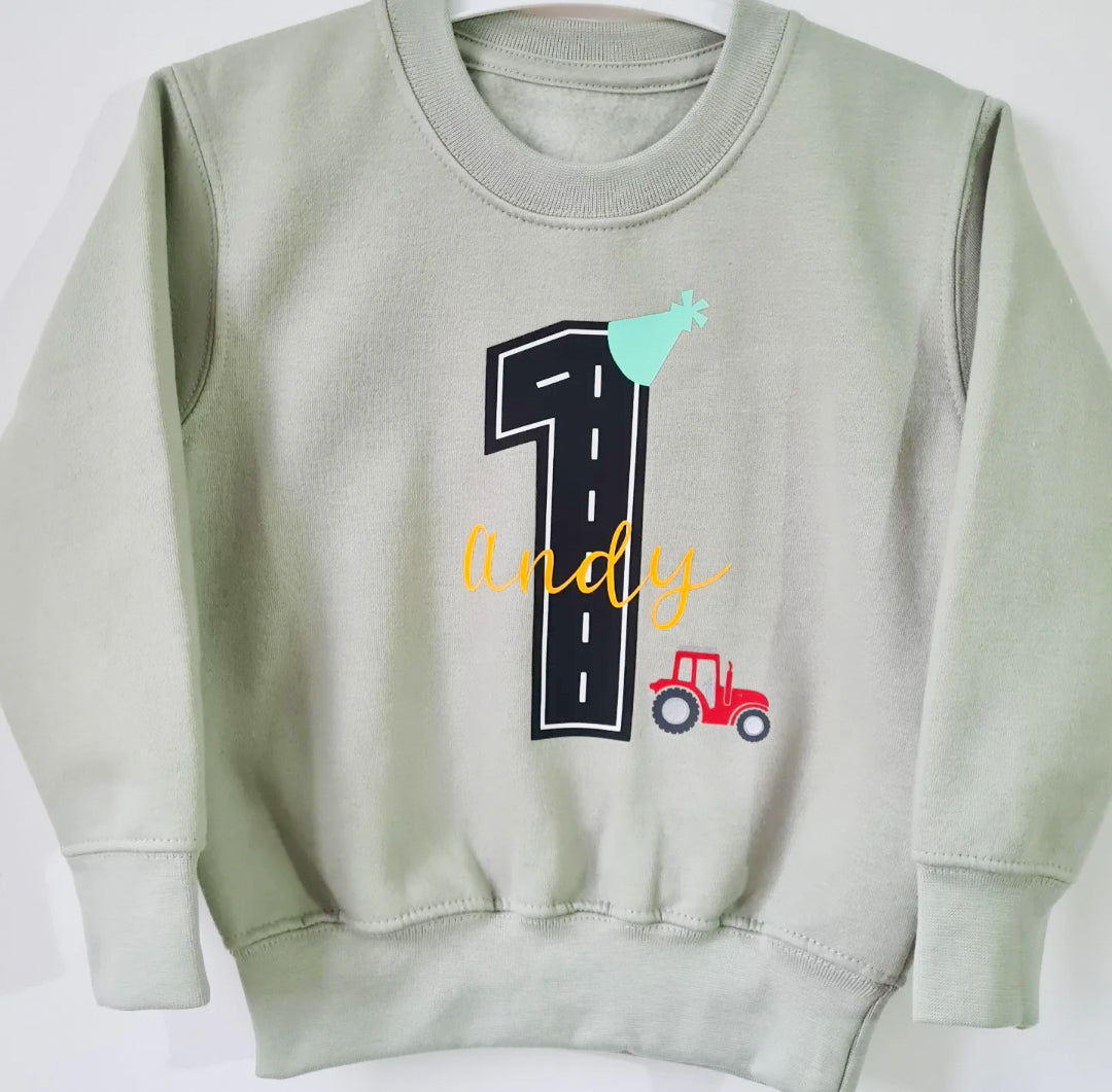 Personalised Sage Birthday Jumper