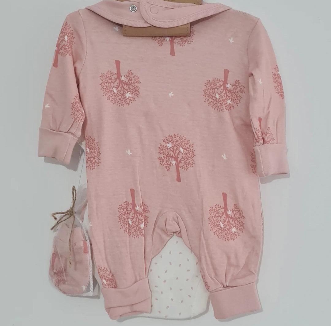 Organic Cotton Tree in Bloom 5 piece Baby Set
