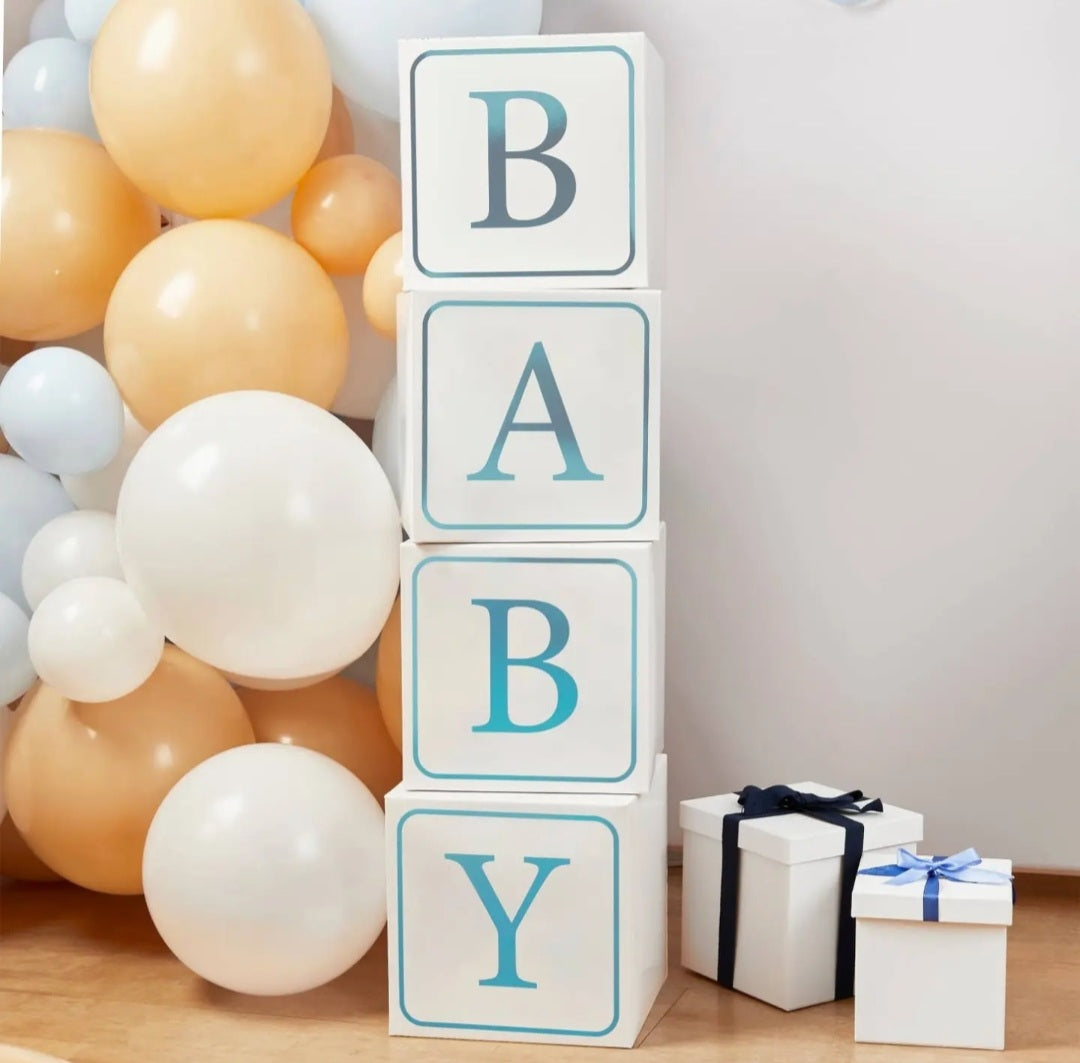 Blue "BABY" blocks