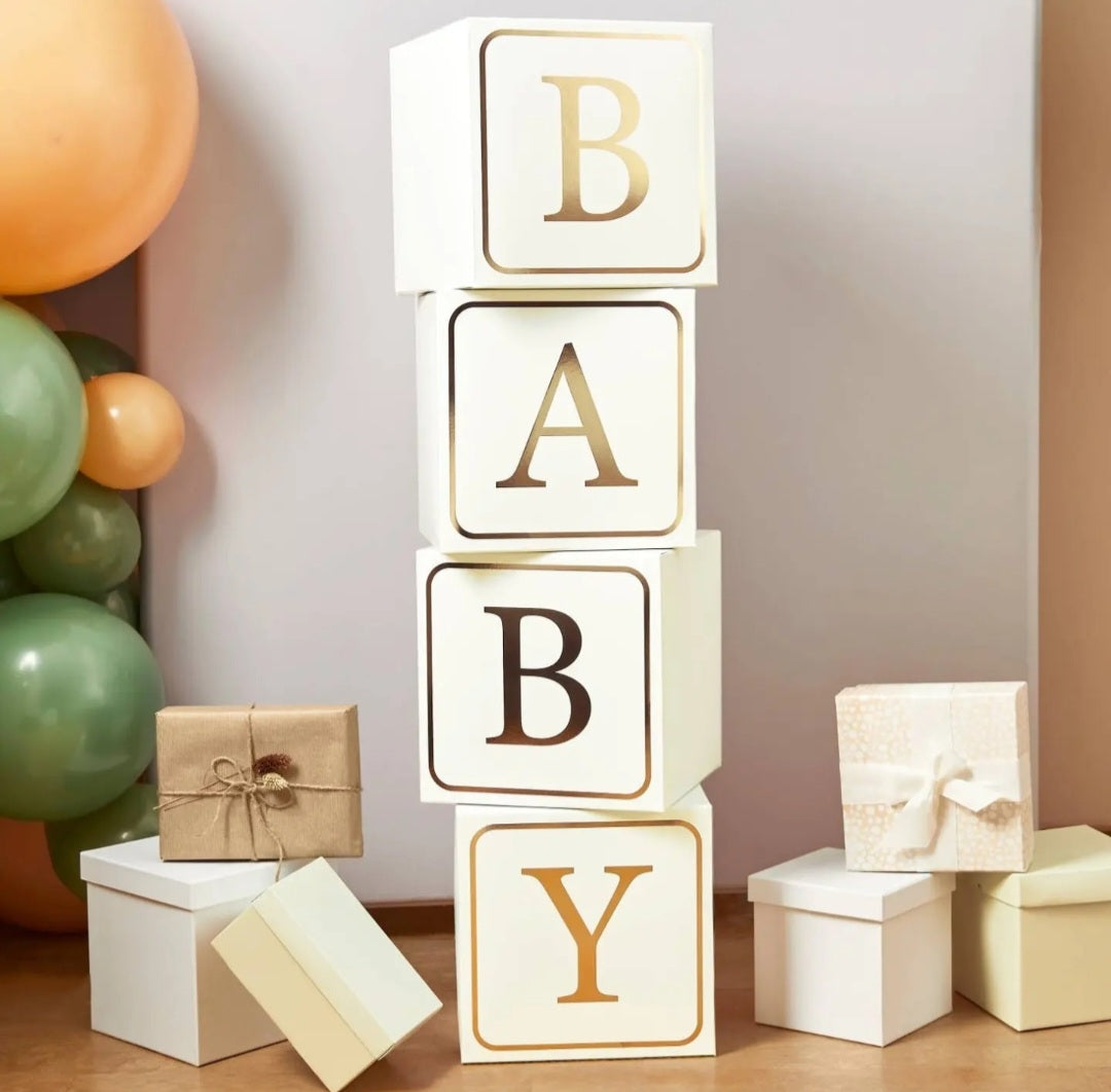 Gold "BABY" blocks