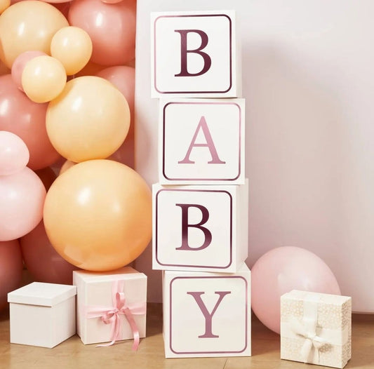 Pink "BABY" blocks