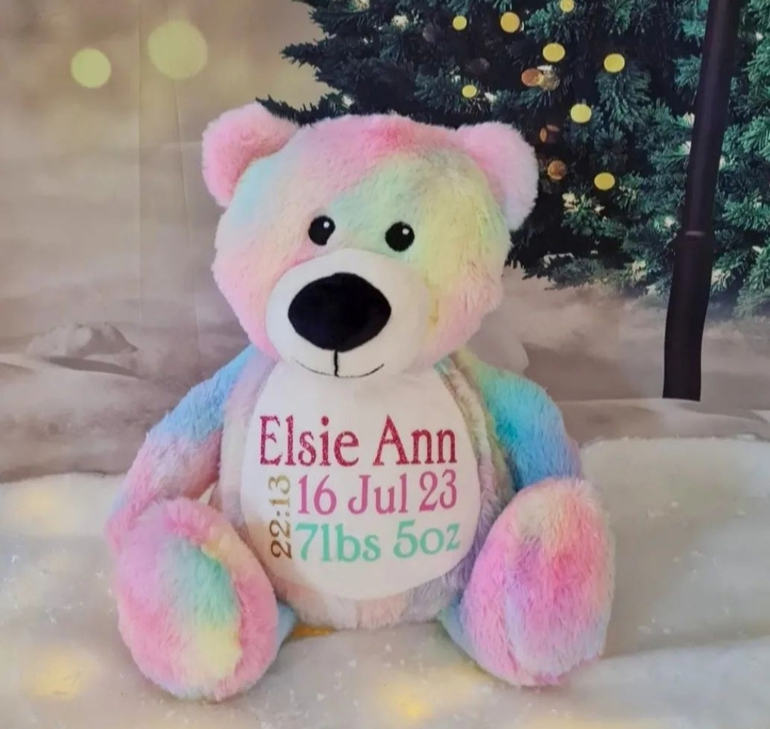 Personalised Rainbow Bear