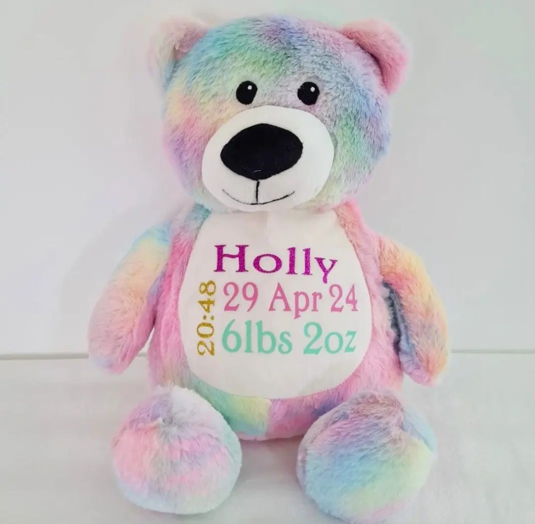 Personalised Rainbow Bear