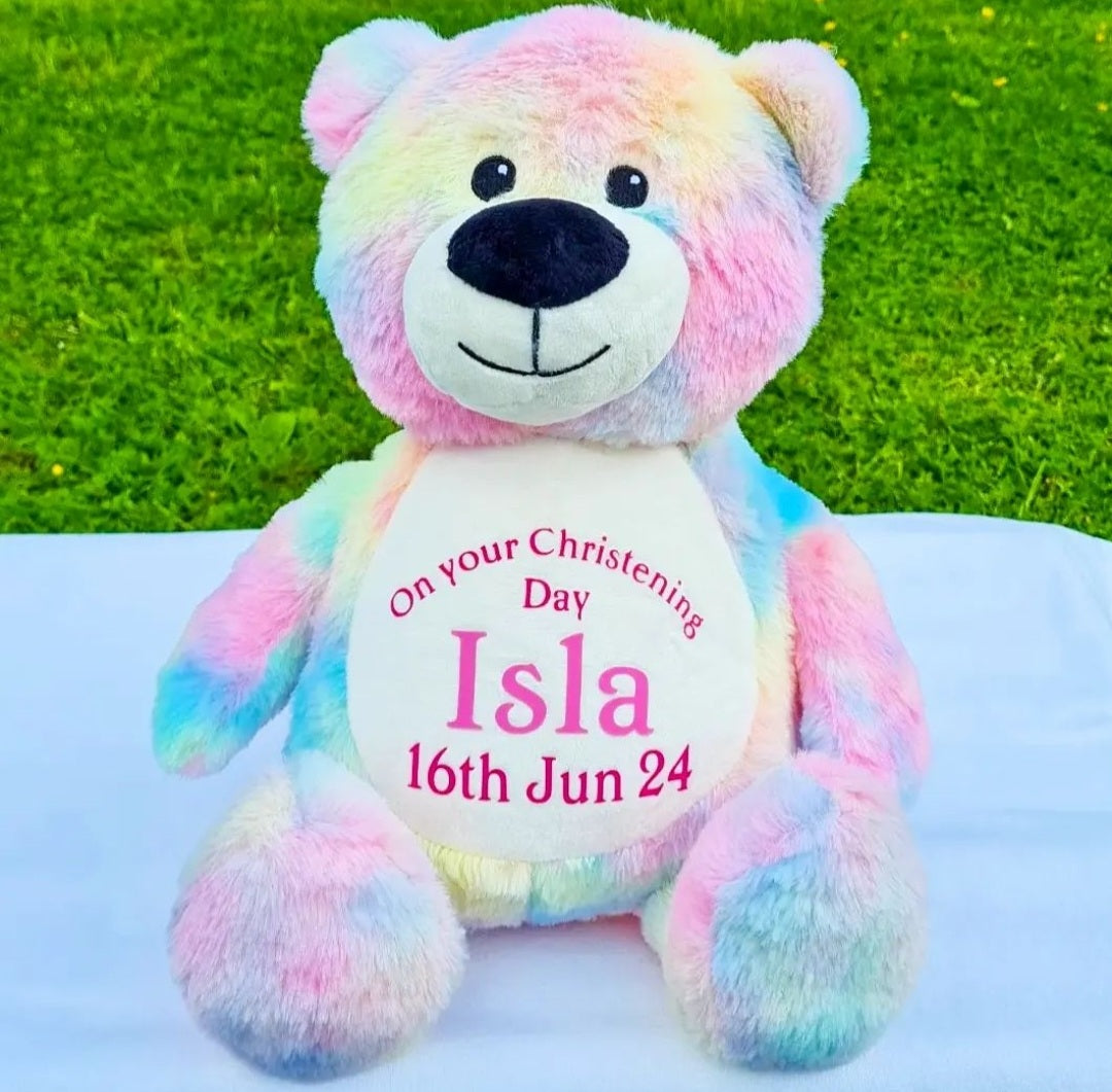 Personalised Rainbow Bear