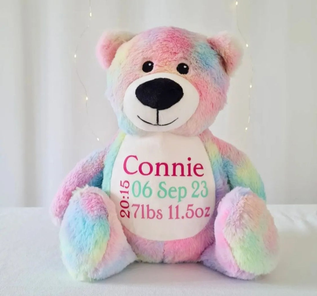 Personalised Rainbow Bear