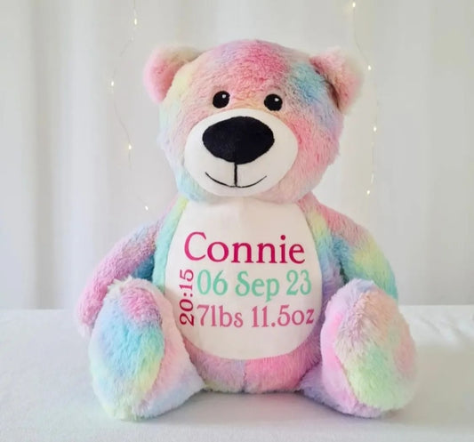 Personalised Rainbow Bear
