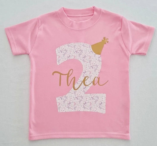 Personalised Butterfly Number Birthday T-shirt