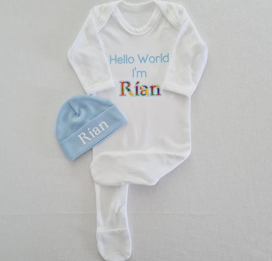 Personalised Baby Set - Blue Design