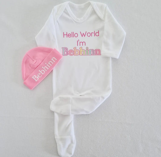 Personalised Baby Set - Rainbow Design
