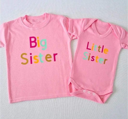 Short Sleeve Sister Sibling Bodysuit