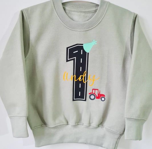 Personalised Sage Birthday Jumper