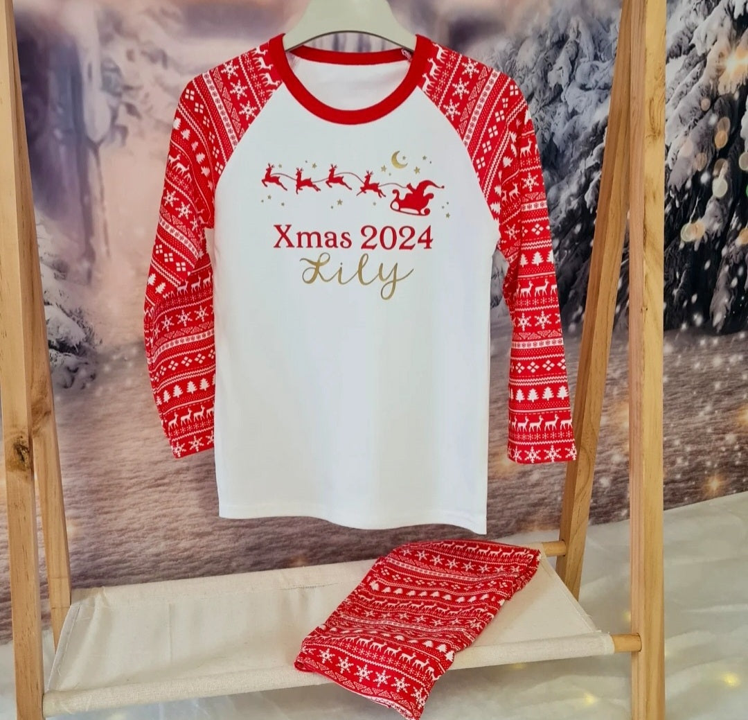 Personalised Santa Sleigh 2025 PJ's