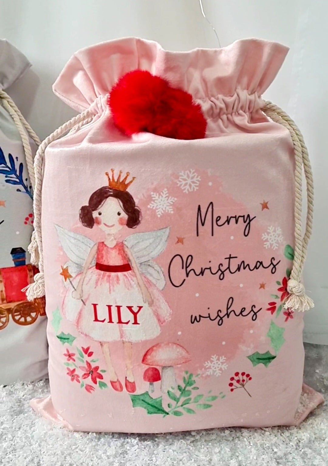 Personalised Xmas Wishes Fairy Sack