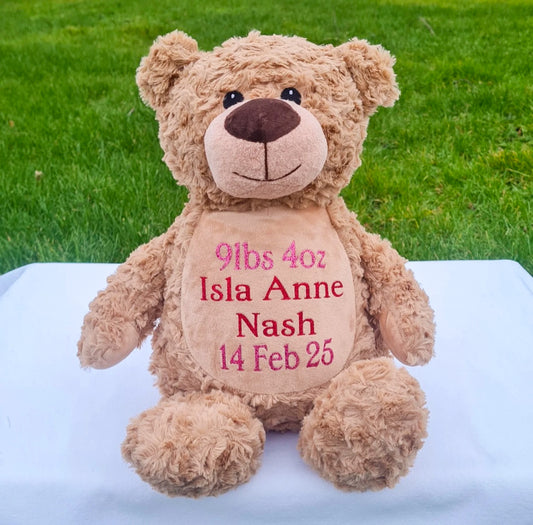 Personalised Caramel Bear